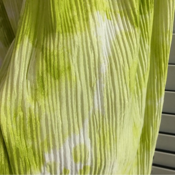 Zara Girls wide leg pleated  pants tie dye pattern & puffy shoulder tee set of 3 - Picture 9 of 15